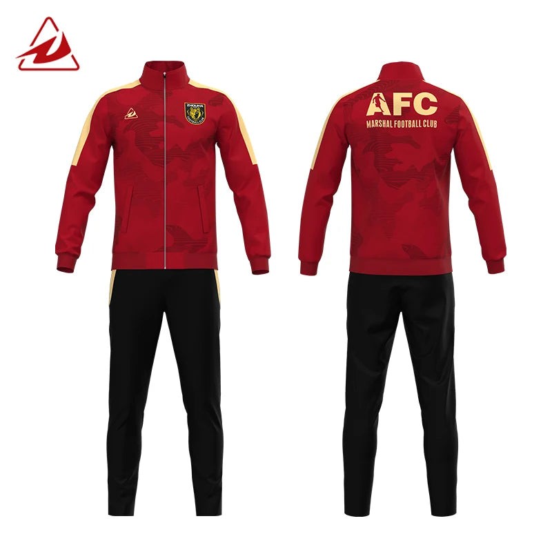 Customizable OEM ODM Long Sleeve Soccer Tracksuit Winter New Football Jacket Windbreaker Training Sportswear for Adults Kids