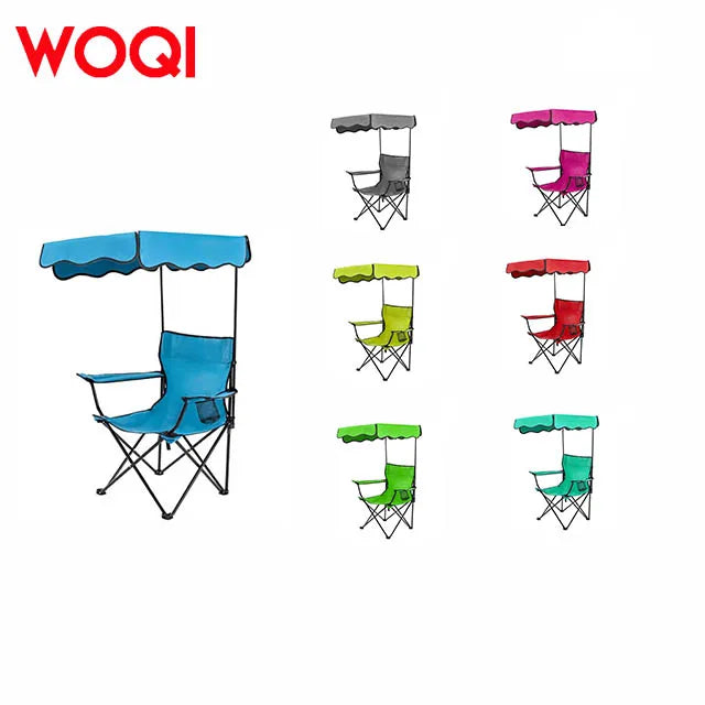 WOQI Portable Folding Beach Chair Canopy  Durable Lightweight for Outdoor Activities Fishing Picnics Factory Foldable