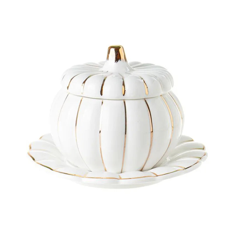 Solhui Best Selling Restaurant Home Use Custom Made Ceramic Pumpkin Shape Soup Bowl