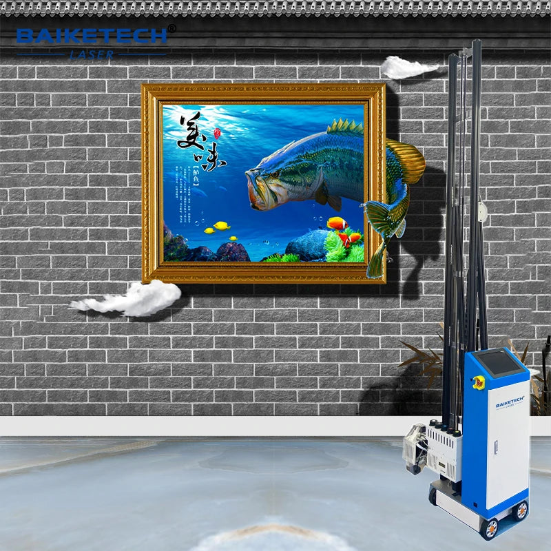 Vertical 3D Photo UV Wall Printing Inkjet Machine for Mural Painting UV CMYKW Wall Printer and Printing Machine Auto Painting