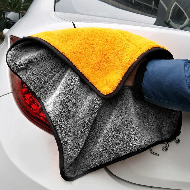 Custom  800gsm Micro Fiber Cleaning Cloth for Plush Thick  Car Waxing Polishing Wash Towel