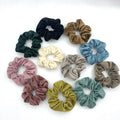 Wholesale Mint Green Bamboo Scrunchie Hair Ties Custom Logo Tag Towel Headband for Girls