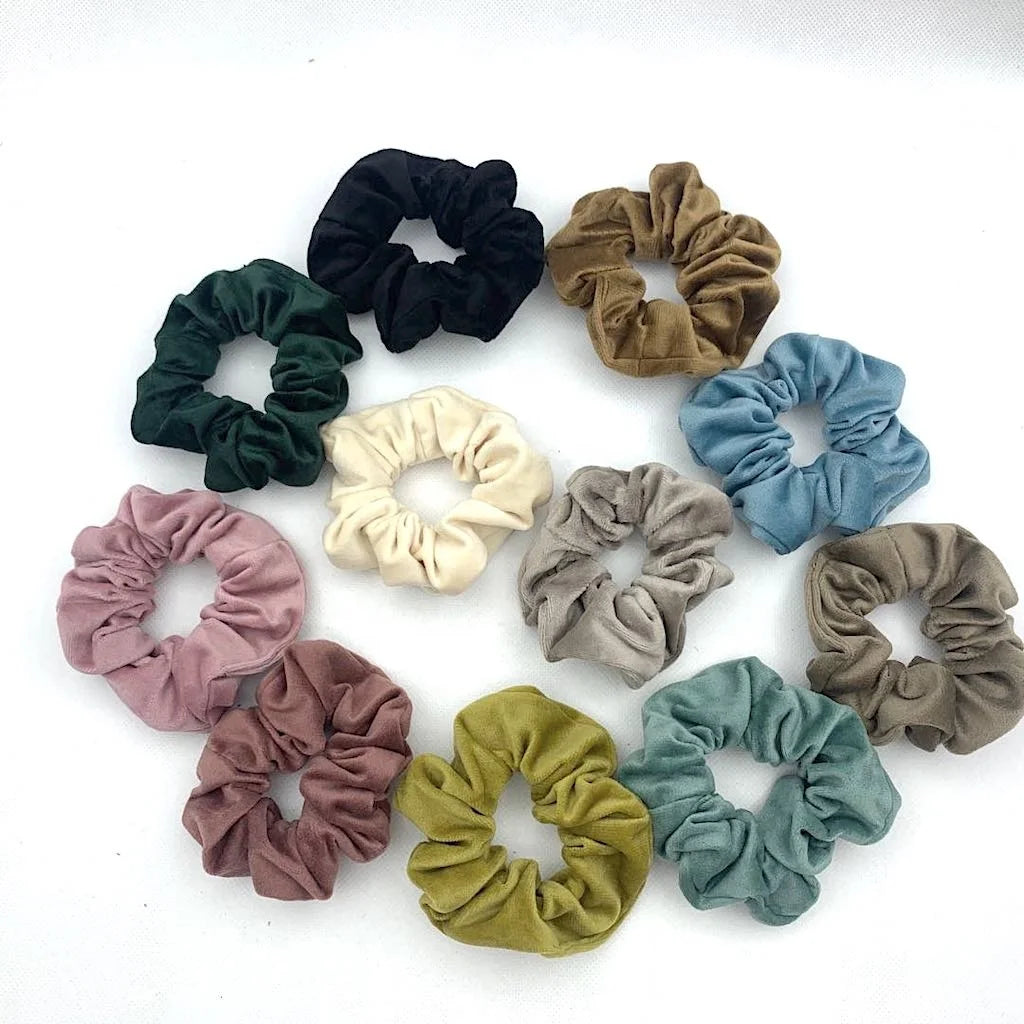 Wholesale Mint Green Bamboo Scrunchie Hair Ties Custom Logo Tag Towel Headband for Girls
