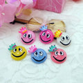 Resin Smile Face Flat Back Resin Charms Cabochons for Slime Handmade DIY Mobile Phone Kids Hair Craft Decor