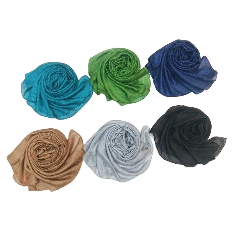 Wholesale Solid Color Flax Foulard Plain Satin Scarf Other Scarves Borong Hijab Ethnic Tudung Muslim Women Shawl