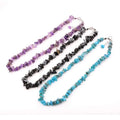 40cm Length Natural Stone Chips Necklace Jewelry Stainless Steel Lobster Clasp Gemstone Choker Necklace Women