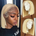 Cheap 613 Blonde Colored Bob WigRaw Peruvian Virgin Hair Wig Transparent Bob Full Lace WigShort Bob Wigs Human Hair Lace Front
