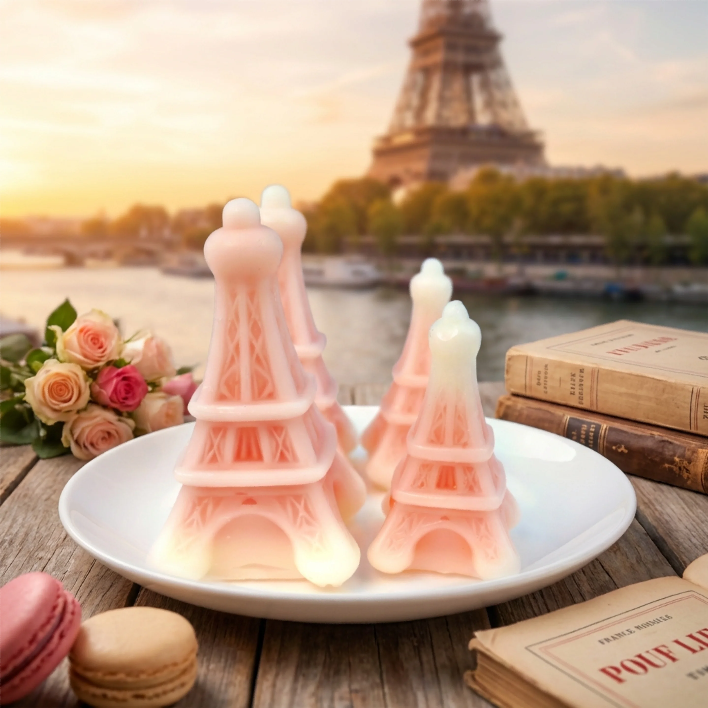 Popular Large Wax Candy Shaped Eiffel Tower Fruity Flavor Popular Exotic Chinese Snacks Candies