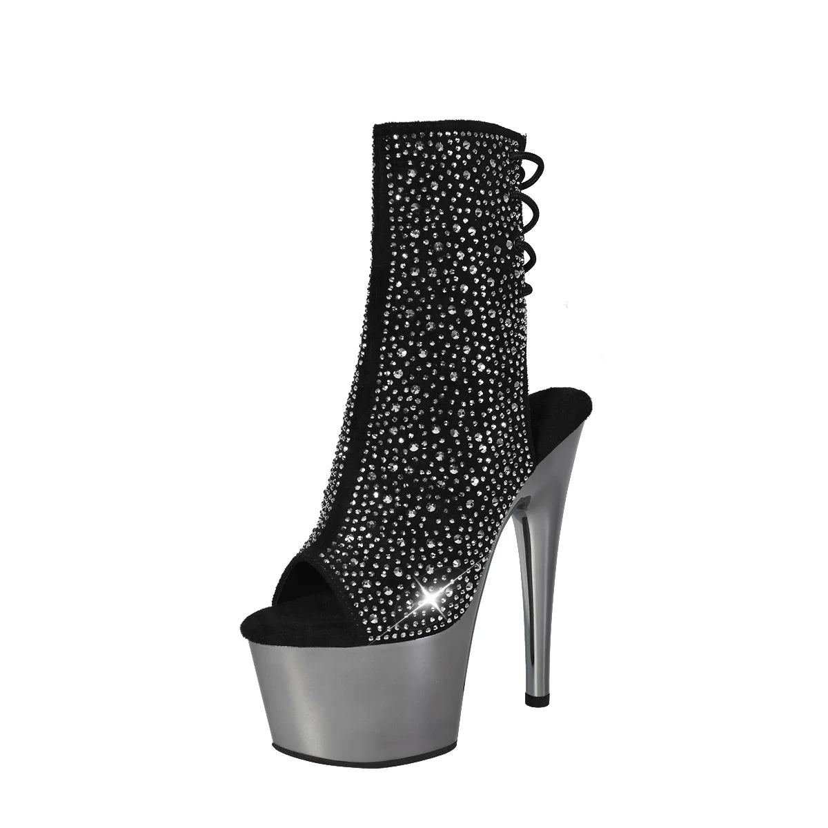 17cm Exotic Pole Dance Wear Stripper Pole Pumps Women Shoes Latest Design Dress Open Toe Sexy Platform Heels Autumn Summer ABS MegaBDM