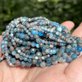 AsVrai U 2 3 4mm Natural Faceted Blue Apatite Gemstone Loose Spacer Beads for Jewelry Making DIY Bracelet Earrings Accessories