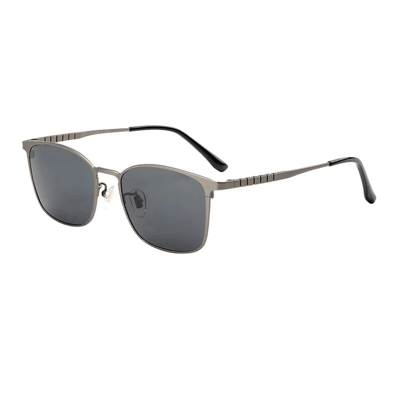 Custom Logo Men Titanium Sunglasses Brand Gold Frame Polarized UV400 Sun Glasses