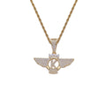 CN364 Brass Setting CZ Pendants Hip Hop Necklace Iced Out Jewelry