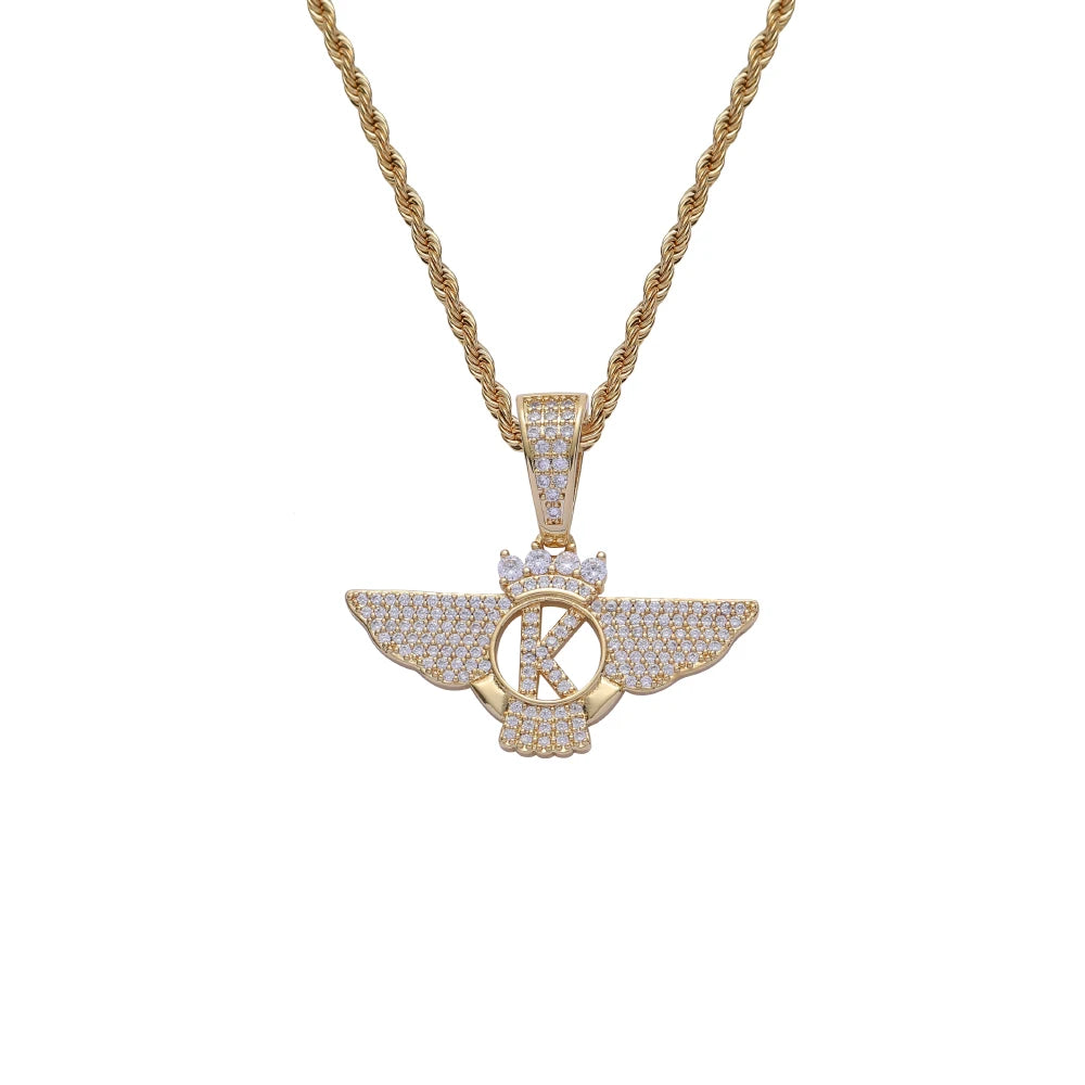 CN364 Brass Setting CZ Pendants Hip Hop Necklace Iced Out Jewelry