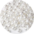 14MM Beautiful Half White Round Pearl Beads ABS Color Flatback Simulated Pearl Buttons Garden Crafts Cabochon Jewelry