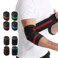 Free Size Nylon Stripe Black Adult Gym Bench Press Auxiliary Pressure Bandage Winding Elbow Joint Band Arm Brace Pads Protector