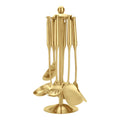 Stainless Steel Utensil Set Gold Color Durable Food Grade Kitchenware Cooking Utensils
