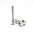 M3 M4 M5 M6 M8 ST304 Metric Aluminium Hex Head Combined SEMS Screw with Spring Flat Washer Black Oxide