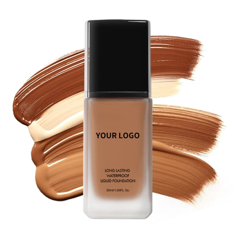 Make Your Own Face Makeup Full Coverage Fond De Teint Cream Matte Sunscreen Waterproof Vegan Private Label Liquid Foundation