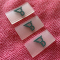Gray logo Soft Transparent Rubber Labelwearable Company logo clear PVC Clothing Label With Sewing Lines