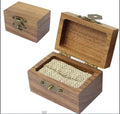 Rustic Wooden Engagement Walnut Wood Ring Box for Proposal Wedding Ring Storage