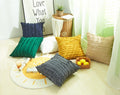Hotsale Cotton Square Patchwork Geometric Solid Stripe Double Side Tufted Nordic Home Pillow Cushion Cover