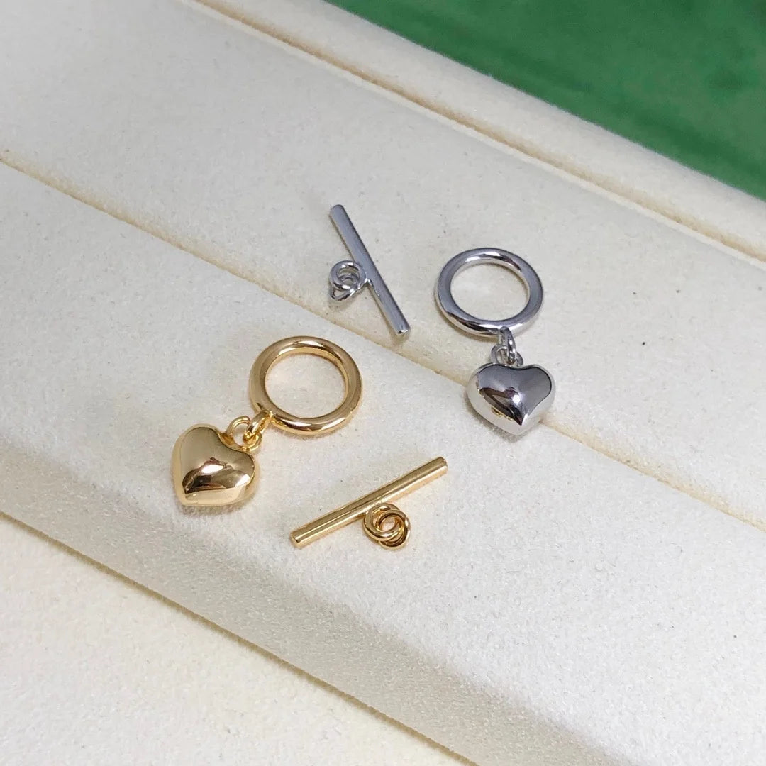 C252 925 Sterling Silver 18K Gold Plated Pearl Clasp for Jewelry Wholesale Metal Cord Ends Clasp Necklace or Bracelet Clasp