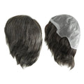 6 Inches Short Full Thin Skin Cap Wig Mens Full Cap Wig Multi Color Indian Human Hair Full Head PU Men Wig