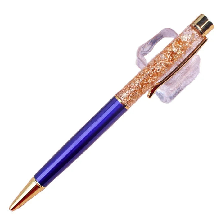 Cheap Factory Price Gold Glitter Ballpoint Pens Creative Floater Pen Gold Foil Liquid Ballpoint Pen for Promotional Gifts