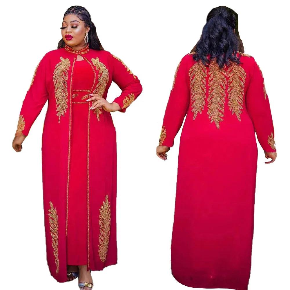 New Set of 2Traditional Dress African Fashion African Traditional Attire Rhinestone Traditional African Clothes for Men