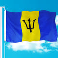 Fast Produce Custom 3x5 Ft Polyester Fabric Flags All World National Double Stitched OutdoorBlue Yellow and Blue Barbados Flag