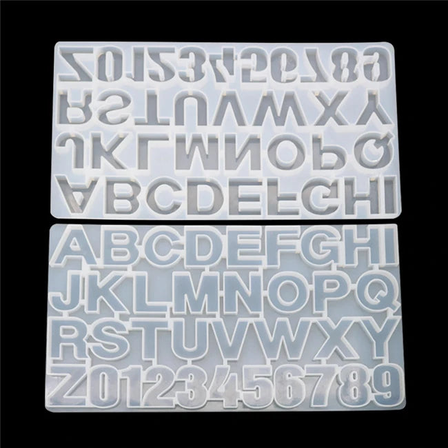 C-0083 Letter Number Alphabet DIY Silicone Casting Mold Epoxy Resin Mold for Personalized Keychain Jewelry Pendant