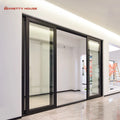 Luxury Heavy Duty Balcony Windproof Soundproof Energy Saving Thermal Break Aluminum Glass Sliding Door for Houses