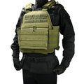 Tactical Plate Carrier Vest Adjustable MODULAR Combat Vest for Hunting & Outdoor 600D Nylon Protective Gear with MOLLE System
