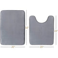 FMT Bathroom Products Non-Slip Solid Pattern Bath Rug Soft Absorbent Memory Foam Bathmat Toilet Carpet Bath Mat