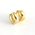 Rainbowking S925 Fine Jewelry Minimalist Glossy Gold Plated Earrings Ins with Heavy Texture Versatile for Party Occasions