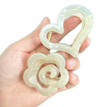 SongMay PC Jelly White Camellia Transparent Shark Claw Clip Eco-Friendly Fashion Hair Accessories