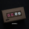 Korean Fine Designer Rose Gold Pink 925 Sterling Silver Red Cz Flower Stud Earrings for Women