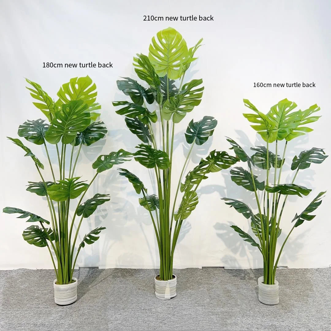 Wholesale Monstera Decorative Artificial Grass Tree Indoor/Outdoor Greenery Fake Plants with Ots/Branches/Palms Easy to Plant