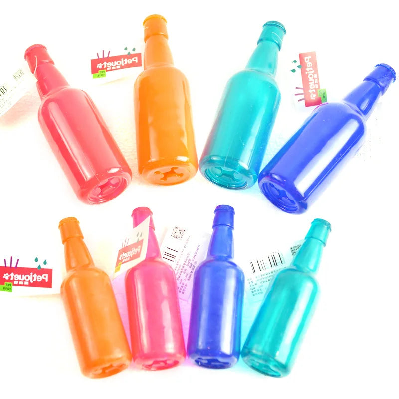 Durable Beer Bottle Dog Toy TPR Rubber Dog Chew Toy