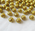 Filigree Ball Spacers 10mm 1mm Hole Round Hollow Brass Beads DIY Jewelry Findings
