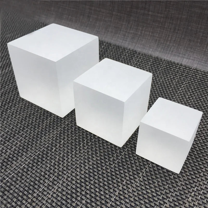 Premium Modern for Acrylic Food Display Stand White Buffet Risers Cubes 5-Sided Boxes