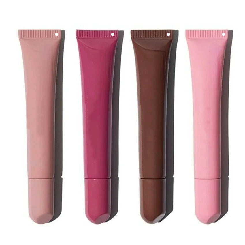 Factory Wholesale Soft Squeeze Tube Cosmetic Skin Care Packaging Sharp Mouth Eye Cream Acne Cream Plastic Round Lipgloss Tube