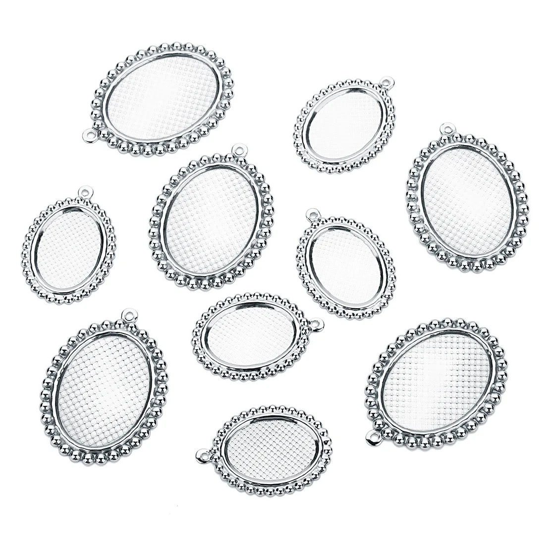2025 Best-selling Stainless Steel Pendant Bottom DIY Handmade Accessories Polymer Clay Jewelry Tray