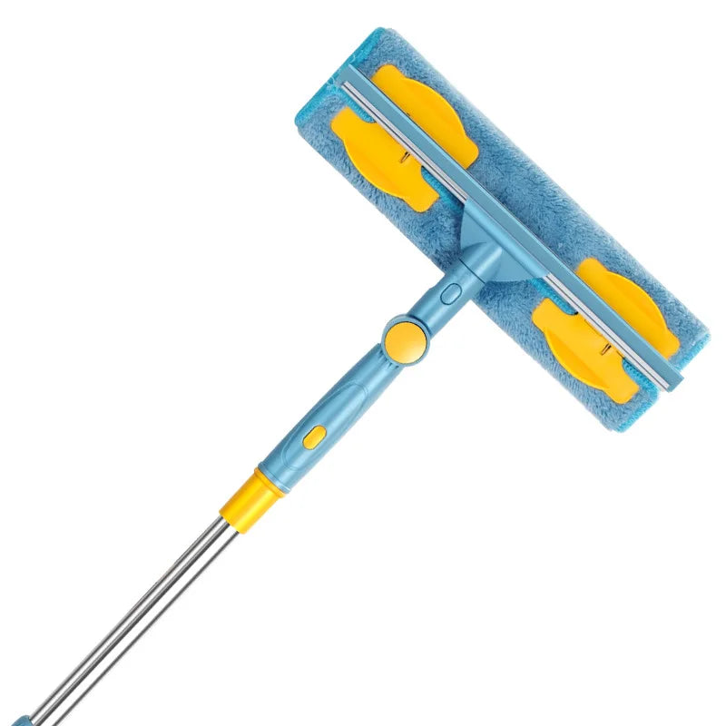 High-Rise Window Cleaning Brush Telescopic Pole Household Glass Cleaning Mop Tool Plastic Handle for Window Windshield Wiping