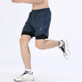 2 in 1 Fitness Shorts Men Running Quick Dry Bermuda Summer Gym Bodybuilding Crossfit Sports Clothing Male Training Bottoms