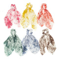 New Design Tie-Dye Scrunchies Ribbon Ponytail Hair Tie Hair Accessories for Women