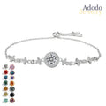 Dainty Round Cut 1CT VVS Multi Colored Moissanite Bracelets S925 Sterling Silver Star Designer Jewelry for Girlfriend Gifts MegaBDM
