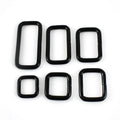 Meetee F4-5 16-38mm 4.8mm Thick Iron Belt Buckle Black Rectangle Buckles Handbag Strap Hardware Accessories Square Ring Buckle