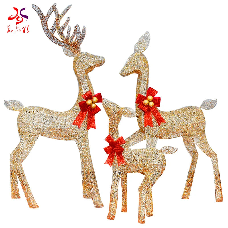 Christmas Decorations Led Reindeer Sleigh Decorations Christmas Reindeer Lights