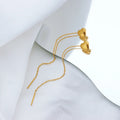 INS Style Exquisite Small Love Heart Stud Earrings Tassel Earrings Thread 18K Gold Niche Design Earrings Boucles Doreilles